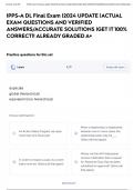 IPPS-A DL Final Exam &vert;2024 UPDATE &vert;ACTUAL EXAM QUESTIONS AND VERIFIED ANSWERS&sol;ACCURATE SOLUTIONS &vert;GET IT 100&percnt; CORRECT&excl;&excl; ALREADY GRADED A&plus;