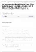 Life Span Mid-term Review 2024 ACTUAL EXAM QUESTIONS AND VERIFIED ANSWERS &sol;GET IT 100&percnt; ACCURATE&vert;ALREADY GRADED A&plus;