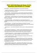 PSYC 1010 UVA Mazurek Exam &num;1&vert;121 Questions and Answers A&plus; Graded
