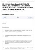 NCMA CCMA Study Guide &vert;2024 UPDATE &vert;ACTUAL EXAM QUESTIONS AND VERIFIED ANSWERS&sol;ACCURATE SOLUTIONS &vert;GET IT 100&percnt; CORRECT&excl;&excl; ALREADY GRADED A&plus;