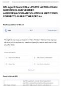 NFL Agent Exam &vert;2024 UPDATE &vert;ACTUAL EXAM QUESTIONS AND VERIFIED ANSWERS&sol;ACCURATE SOLUTIONS &vert;GET IT 100&percnt; CORRECT&excl;&excl; ALREADY GRADED A&plus;