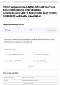NFLST Sergeant Exam &vert;2024 UPDATE &vert;ACTUAL EXAM QUESTIONS AND VERIFIED ANSWERS&sol;ACCURATE SOLUTIONS &vert;GET IT 100&percnt; CORRECT&excl;&excl; ALREADY GRADED A&plus;