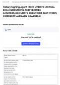 Notary Signing Agent &vert;2024 UPDATE &vert;ACTUAL EXAM QUESTIONS AND VERIFIED ANSWERS&sol;ACCURATE SOLUTIONS &vert;GET IT 100&percnt; CORRECT&excl;&excl; ALREADY GRADED A&plus;