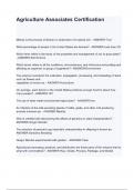 Agriculture Associates Certification questions and answers&period;
