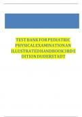 TEST BANK FOR PEDIATRIC PHYSICAL EXAMINATION AN ILLUSTRATED HANDBOOK 3RDEDITION DUDERSTADT