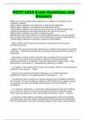 PSYC&ast;1010 Exam Questions and Answers