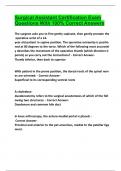 Surgical Assistant Certification Exam Questions With 100&percnt; Correct Answers  2024