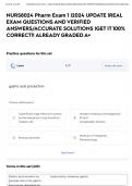 NURS8024 Pharm Exam 1 &vert;2024 UPDATE &vert;REAL EXAM QUESTIONS AND VERIFIED ANSWERS&sol;ACCURATE SOLUTIONS &vert;GET IT 100&percnt; CORRECT&excl;&excl; ALREADY GRADED A&plus;