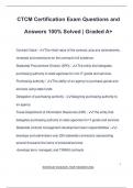 CTCM Certification Exam Questions and Answers 100&percnt; Solved &vert; Graded A&plus;
