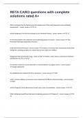 RETA CARO questions with complete solutions rated A&plus;