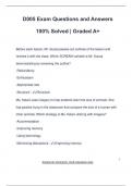 D005 Exam Questions and Answers 100&percnt; Solved &vert; Graded A&plus;