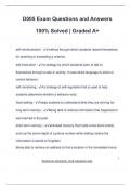 D005 Exam Questions and Answers 100&percnt; Solved &vert; Graded A&plus;