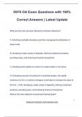 D076 OA Exam Questions with 100&percnt; Correct Answers &vert; Latest Update