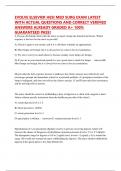 EVOLVE ELSEVIER HESI MED SURG EXAM LATEST WITH ACTUAL QUESTIONS AND CORRECT VERIFIED ANSWERS ALREADY GRADED A&plus; 100&percnt; GUARANTEED PASS&excl;