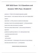 EDF 6222 Exam 1 & 2 Questions and Answers 100&percnt; Pass &vert; Graded A&plus;