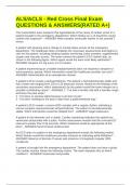 ALS&sol;ACLS - Red Cross Final Exam QUESTIONS & ANSWERS&lpar;RATED A&plus;&rpar;