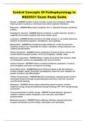 Central Concepts Of Pathophysiology In NSG5531 Exam Study Guide 