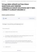 TCI test &vert;2024 UPDATE &vert;ACTUAL EXAM QUESTIONS AND VERIFIED ANSWERS&sol;ACCURATE SOLUTIONS &vert;GET IT 100&percnt; CORRECT&excl;&excl; ALREADY GRADED A&plus;