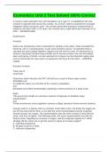 Economics Unit 2 Test Solved 100&percnt; Correct