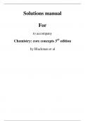 Solution Manual For Chemistry Core Concepts&comma; 2024 3rd Edition by Allan Blackman&comma; Christopher Thompson&comma; Natalie Williamson&comma; Gwendolyn Lawrie&comma; Daniel Southam Chapter 1-16