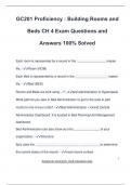GC201 Proficiency &colon; Building Rooms and Beds CH 4 Exam Questions and Answers 100&percnt; Solved