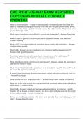 QAC RIGHT-OF-WAY EXAM REPORTED QUESTIONS WITH ALL CORRECT ANSWERS 