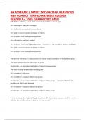 AN 300 EXAM 2 LATEST WITH ACTUAL QUESTIONS AND CORRECT VERIFIED ANSWERS ALREADY GRADED A&plus; 100&percnt; GUARANTEED PASS&excl;