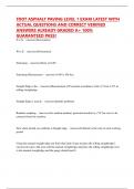 FDOT ASPHALT PAVING LEVEL 1 EXAM LATEST WITH ACTUAL QUESTIONS AND CORRECT VERIFIED ANSWERS ALREADY GRADED A&plus; 100&percnt; GUARANTEED PASS&excl;