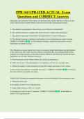 PPR 160 UPDATED ACTUAL Exam  Questions and CORRECT Answers