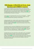 PPR Domain 1 UPDATED ACTUAL Exam  Questions and CORRECT Answers