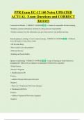 PPR Exam EC-12 160 Notes UPDATED  ACTUAL Exam Questions and CORRECT  Answers
