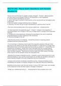 OCCTH 585- Neuro Exam Questions and Answers &lpar;Graded A&rpar;
