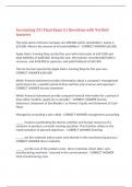 Accounting 231 Final Exam 51 Questions with Verified Answers&comma;100&percnt; CORRECT