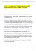 WGU D570 Cognitive Psychology&vert; All Possible Questions and Answers &vert;100&percnt; Accurate&period;