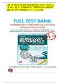 TEST BANK FOR MICROBIOLOGY FUNDAMENTALS&colon; A CLINICAL APPROACH 4TH EDITION BY COWAN