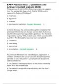 EPPP Practice test 1 Questions and Answers &lpar;Latest Update 2025&rpar;