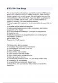 FSD ON-Site Prep questions and answers