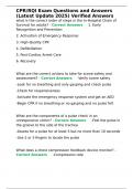 CPR&sol;RQI Exam Questions and Answers &lpar;Latest Update 2025&rpar; Verified Answers