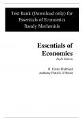 Test Bank For Essentials of Economics&comma; 2025 8th Edition by Glenn Hubbard Anthony Patrick O'Brien Chapter 1-19