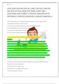 2023-2024 HESI RN CRITICAL CARE &sol;CRITICAL CARE RN  HESI EXIT ACTUAL EXAM TEST BANK LATEST 400 &plus; QUESTIONS AND CORRECT DETAILED ANSWERS WITH  RATIONALES &lpar;VERIFIED ANSWERS&rpar; &vert;ALREADY GRADED A&plus;