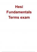 Hesi Fundamentals Terms exam Questions and Answers Latest 2024 - 2025 &lpar;Verified Answers&rpar;