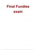 Final Fundies exam Questions and Answers Latest 2024 - 2025 &lpar;Verified Answers&rpar;