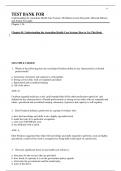 Test Bank For Understanding the Australian Health Care System&comma; 5th Edition by 2024 Louise Reynolds&comma; Deborah Debono and Joanne Travaglia Chapter 1-28