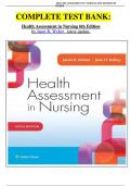 COMPLETE TEST BANK&colon;  Health Assessment in Nursing 6th Edition by Janet R&period; Weber   latest update&period; 