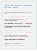 PMHNP BOARDS - GEORGETTE'S EXAM QUESTIONS WITH CORRECT ANSWERS 