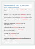 GEORGETTES LMR STUDY SET QUESTIONS WITH CORRECT ANSWERS 