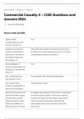 Commercial Casualty II &ndash; CISR Questions And Answers 2024