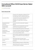 Correctional Officer SOCE Exam Review Rated 100&percnt; Correct&excl;&excl;