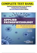 COMPLETE TEST BANK&colon; Applied Pathophysiology for the Advanced  Practice Nurse 2nd Edition by Lucie Dlugasch Latest Update&period; 