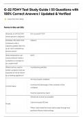 G-22 FDNYTest Study Guide &vert; 55 Questions with 100&percnt; Correct Answers &vert; Updated & Verified